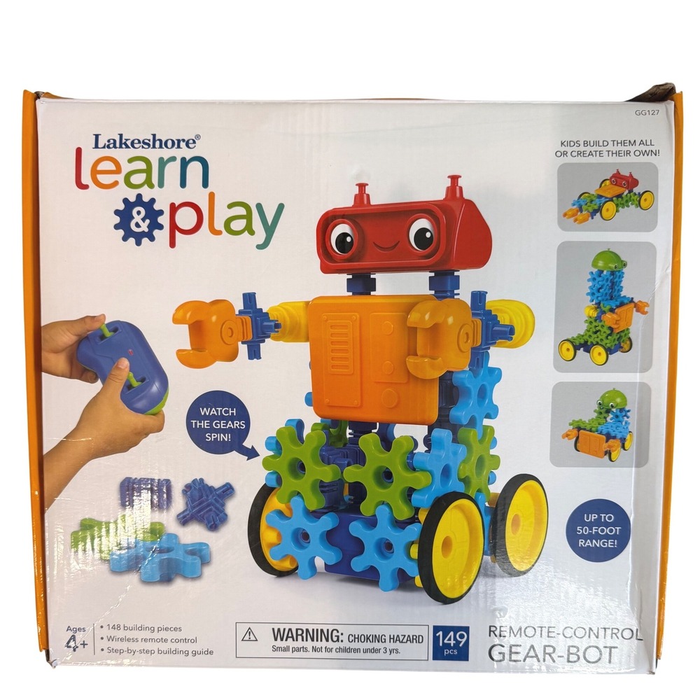 Lakeshore Learn & Play Remote-Control Gear-Bot 149pc STEM Building Toy GG127